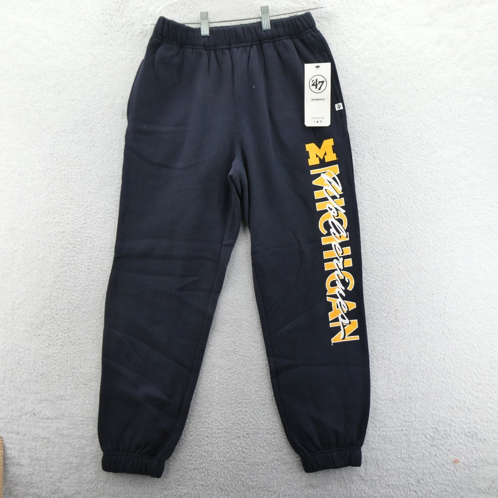 '47 Brand Sweatpants Womens Small Michigan‎ Wolverines Navy Blue Joggers NWT